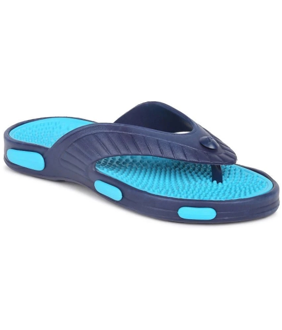 Paragon - Navy Blue Mens Massage Flip Flop - None