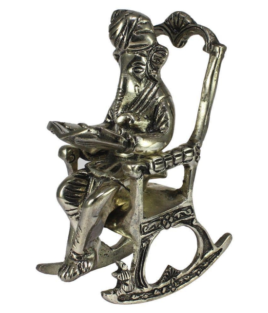 eCraftIndia Showpiece Steel Ganesha Idol 7 x 12 cms Pack of 1