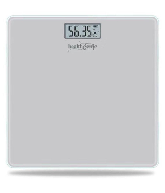 Healthgenie Electronic Digital Weighing Machine Bathroom Personal Weighing Scale-Weight-180Kg Silver