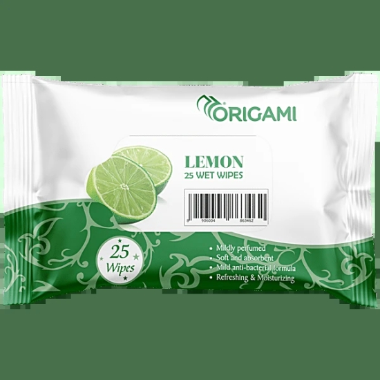 Origami Lemon Wet Wipes 25Pcs