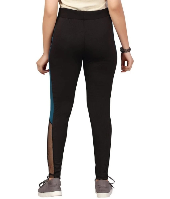 Aarika Girls Black-Blue Colour Track Pant - None