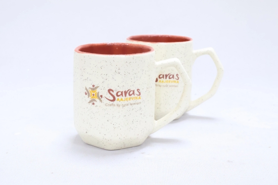 Khurja Souvenir Mug (Set of 2) Matt White 3