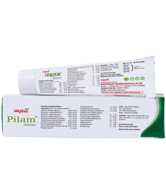 Mpil Wellness Pilam Ointment : Natural Pain Relieving Cream For Fissures And Piles (Pack Of 2)