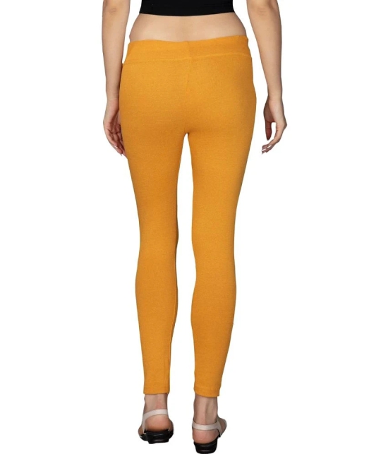 KARARO JEGGINGS - Cotton Blend Skinny Fit Yellow Womens Jeggings ( Pack of 2 ) - None