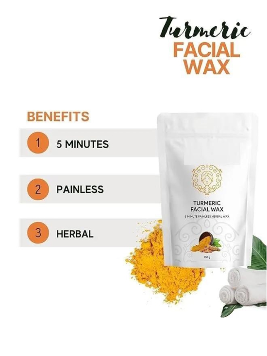 Turmeric Facial Wax Powder Painless Face Hair Removal with Skin-Brightening (Pack of 2)-One Size