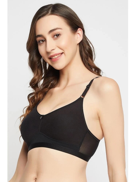 Clovia Pack of 1 Cotton Non Padded Womens T-Shirt Bra ( Black ) BR3007P13 - None