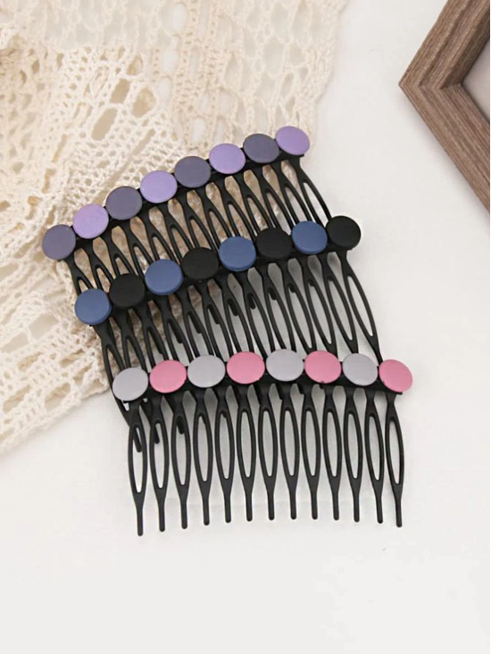 Yellow Chimes Comb Pin Set: 3 Hair Accessories for Women - Western Comb Clips, Juda Pins, Side Pins-Yellow Chimes Hair Accessories: Set of 3 Comb Pins for Women