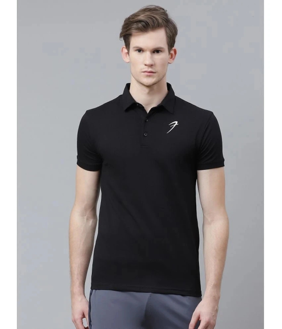 Fuaark - Black Cotton Regular Fit Mens Sports Polo T-Shirt ( Pack of 1 ) - None