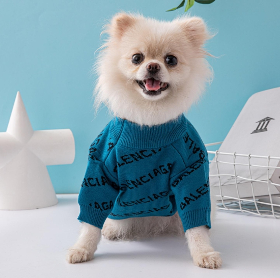 Dog Clothes| Premium Printed Sweater | Sizes and Colours Available| Claws N Paws-Blue / S