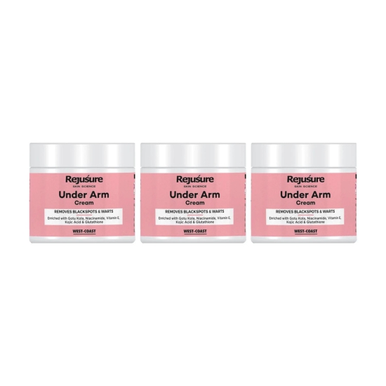 Rejusure Under Arm Cream  Removes Black Spots  Warts  50 gm Pack of 3-Rejusure Under Arm Cream – Removes Black Spots & Warts – 50 gm (Pack of 3)