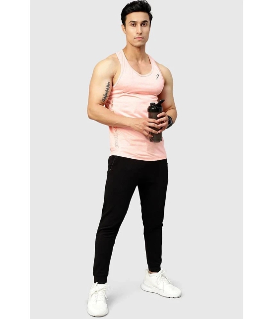 Fuaark Peach Polyester Slim Fit Mens Tanks ( Pack of 1 ) - None