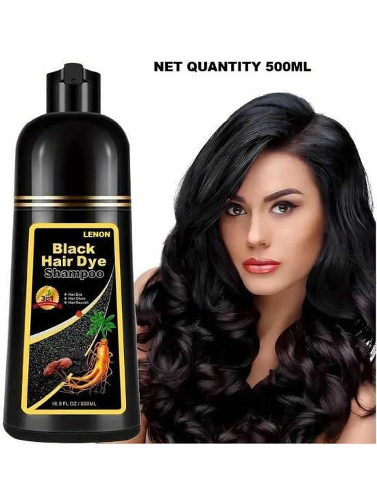 Lenon Shampoo Hair Color Natural Permanent Hair Color 500 mL Black