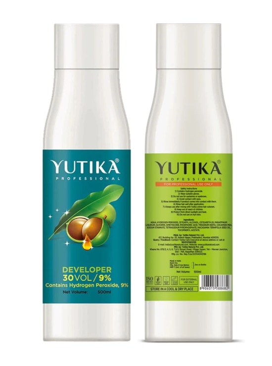 Yuthika Professional Blonder Powder 250g with Hair Color Developer 30 Volume (9%) 500ml