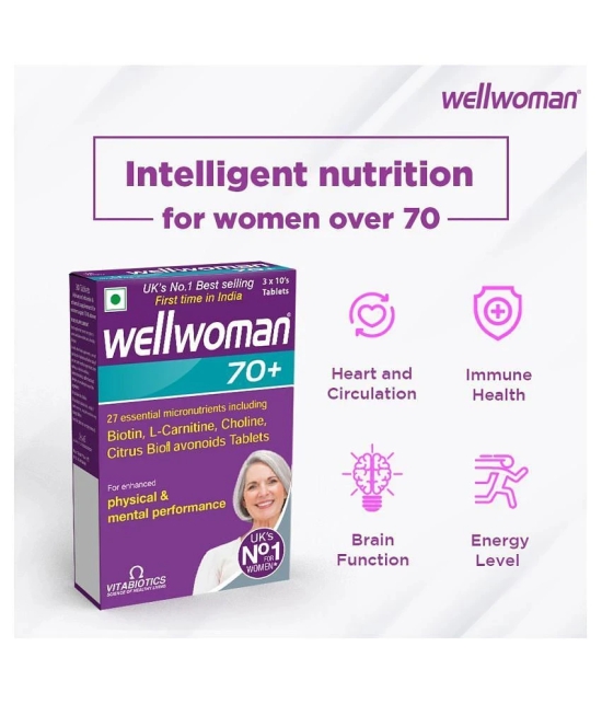 Wellwoman 70+ Multivitamin health supplements for women- 30 tablets health supplement 30 no.s Multivitamins Tablets