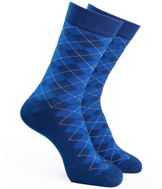 Man Arden - Navy Blue Cotton Men's Mid Length Socks ( Pack of 1 ) - Navy Blue