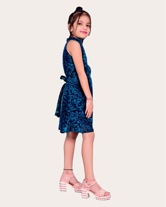 Girls Short/Mid Thigh Party Dress-purple / 9 - 10 Years