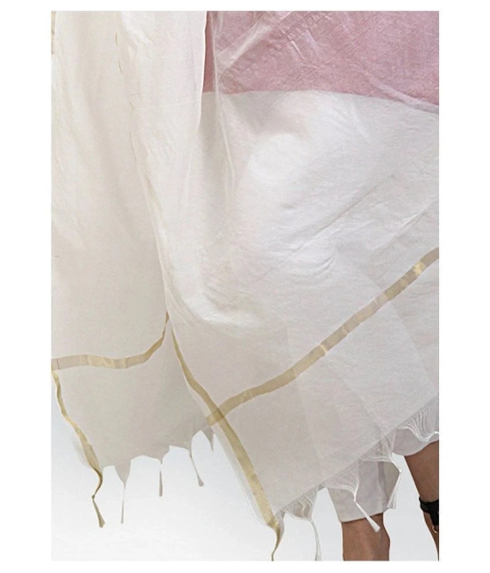 Raj White Chanderi Dupatta