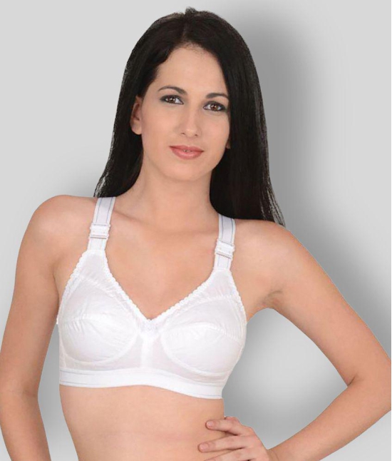 Softskin - White Cotton Non Padded Women's Minimizer Bra ( Pack of 2 ) - None