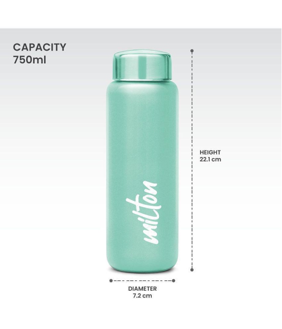 Milton Aqua 750 Stainless Steel Water Bottle (750 ml) Light Green - Green