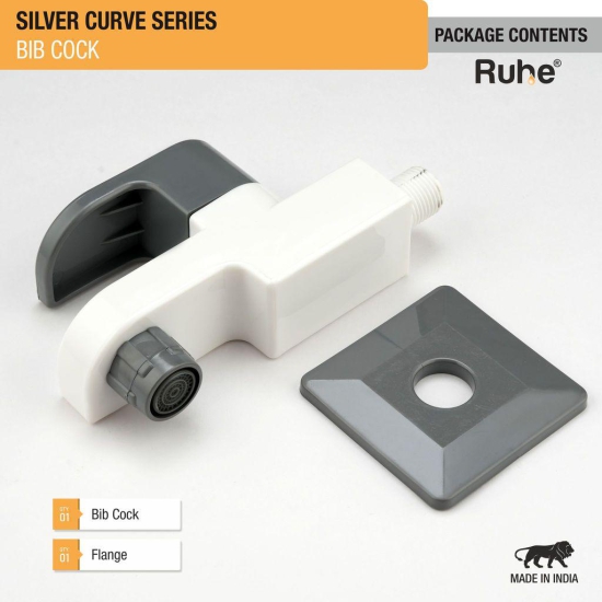 Silver Curve Bib Tap PTMT Faucet - by Ruhe®