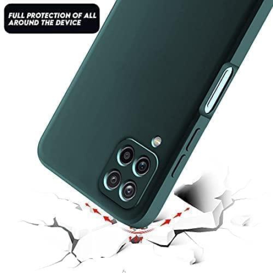 Winble Samsung Galaxy F62 Back Cover Case Liquid Silicone (Green)
