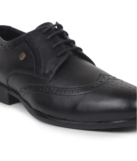 Liberty - Black Mens Brogue Formal Shoes - None