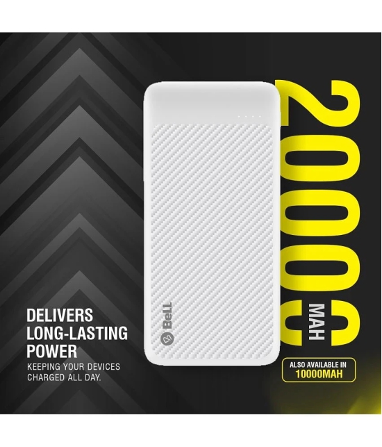 Bell 20000 -mAh 5V/1A & 5V/2A Li-Polymer Power Bank - White