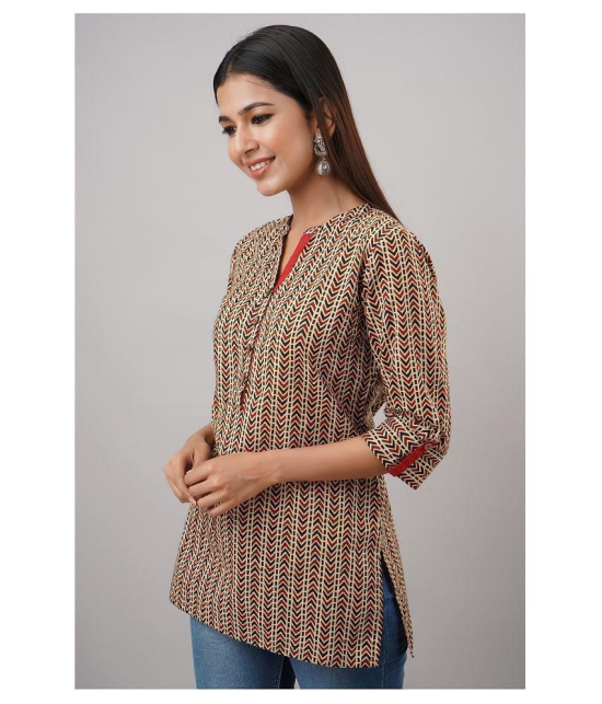 FabbibaPrints Cotton Tunics - Beige - 2XL