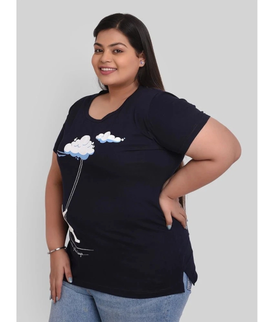 Neo Garments - Navy Blue Cotton Regular Fit Womens T-Shirt ( Pack of 1 ) - 7XL