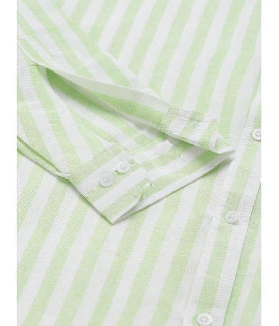 KLOSET By RIAG 100% Cotton Regular Fit Striped Full Sleeves Men's Casual Shirt - Green ( Pack of 1 ) - None