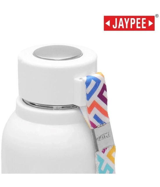 Jaypee White Steel School Water Bottle 690 mL ( Set of 1 ) - White