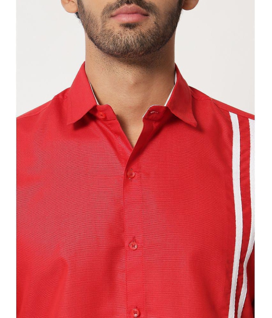 VERTUSY - Red 100% Cotton Regular Fit Men's Casual Shirt ( Pack of 1 ) - None