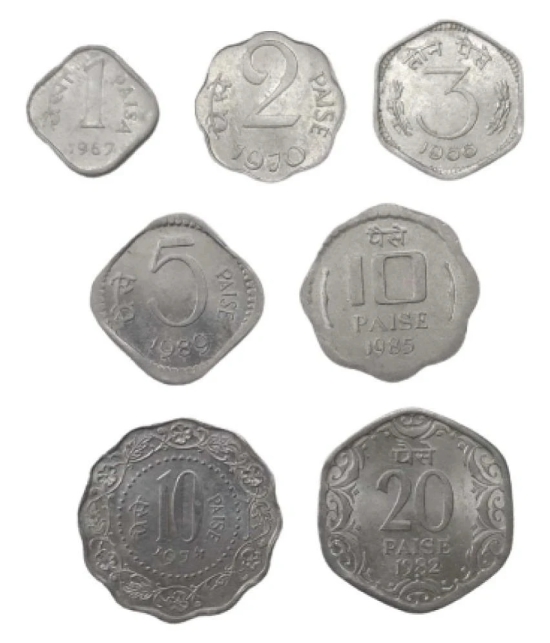 Hop n Shop - Republic India 1, 2, 3, 5, 10 20 Paise 7 Numismatic Coins