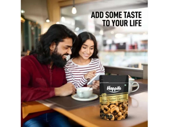 Happilo Premium Oven Roasted Cashews Black Pepper 160g