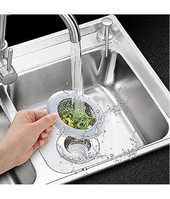 Kitchen Sink Strainer Heavy-Duty Stainless-Steel Drain Basin Basket Filter Stopper Drainer Jali Diameter 11cm