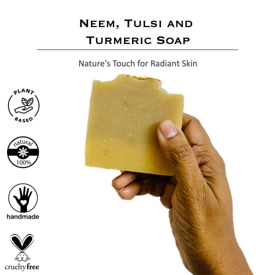 Neem, Tulsi and Turmeric Soap-Pack of 3