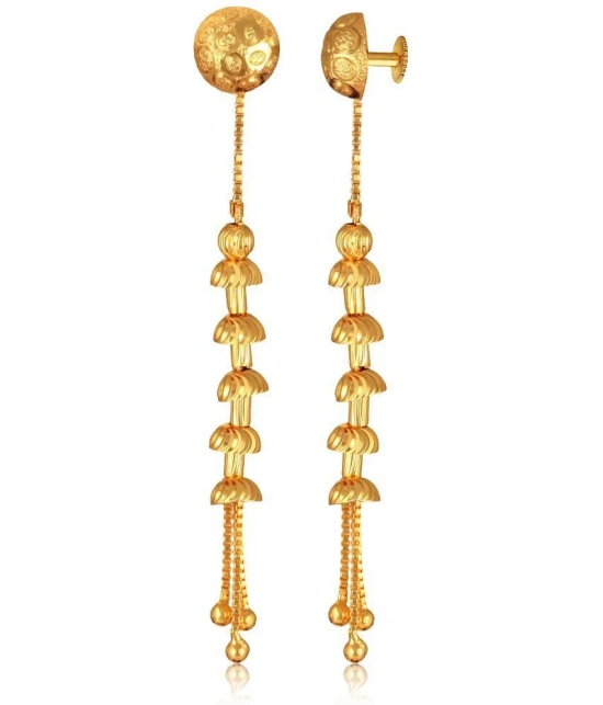 VIVASTRI Golden Drop Earrings ( Pack of 1 ) - Golden