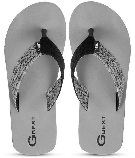 G Best Grey Mens Thong Flip Flop - None