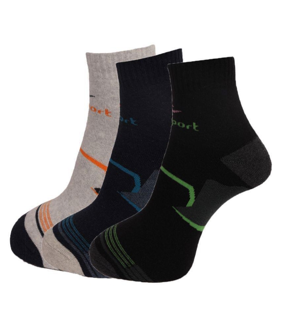 Dollar Socks Multi Casual Ankle Length Socks Pack of 3 - Multi