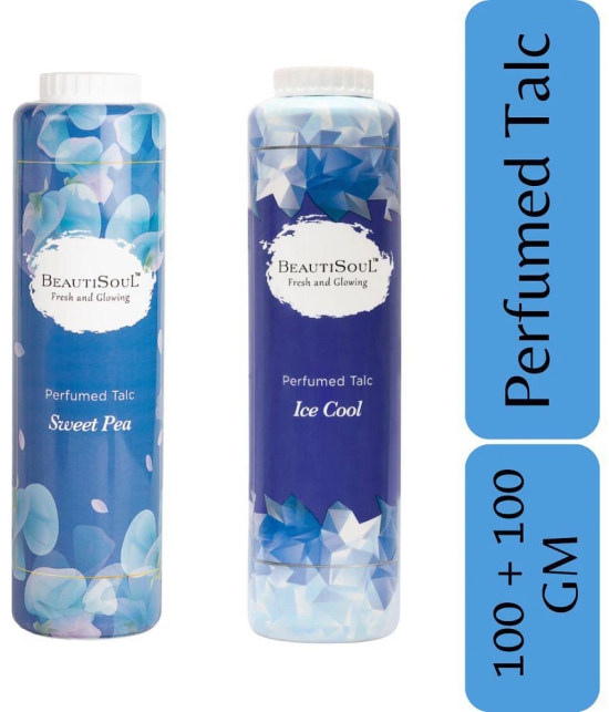 Beautisoul Body Talc Sweet Pea and Ice Cool Talc Talc 200 gm Pack of 2