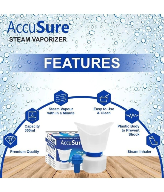 AccuSure Facial 2 In 1 Steamer Inhaler Vaporizer for Adults/Kids - Face, Nose, Cold, Cough & Sinus