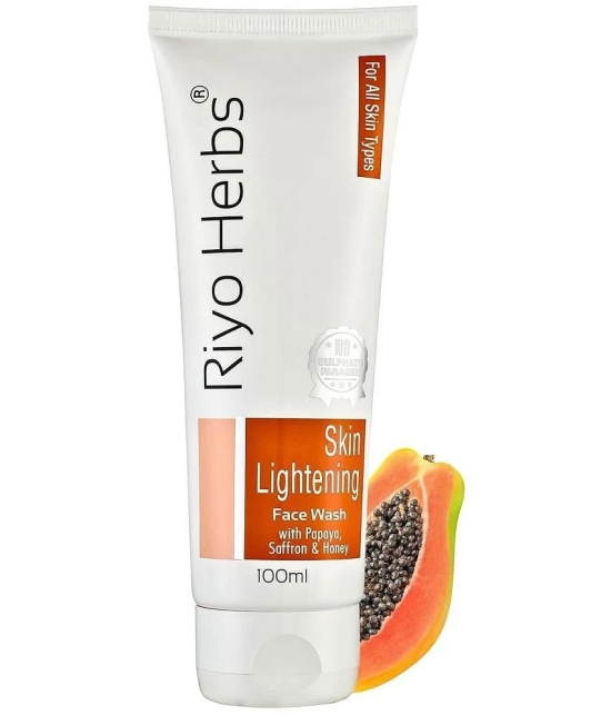 Riyo Herbs Skin Lightening Facewash | Moringa and Papaya Extracts| For Skin Tone & Dark Spots 100ml