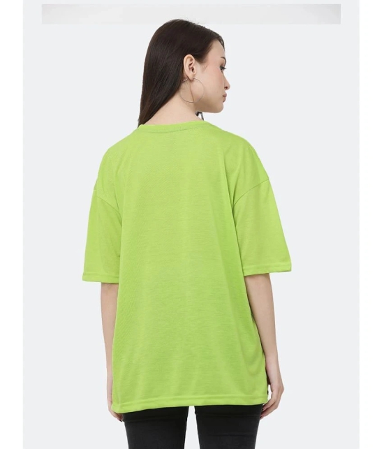 Leotude - Green Cotton Blend Oversized Womens T-Shirt ( Pack of 1 ) - None