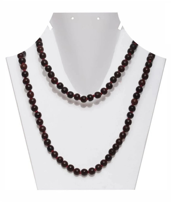 Red Sandalwood Mala (7mm, Beads 108+1) with Gaumukhi