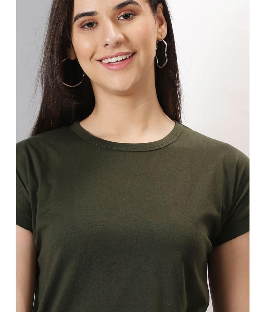 AUSK - Green Cotton Blend Womens Regular Top ( Pack of 1 ) - None