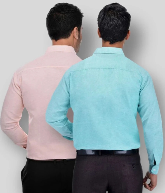 DESHBANDHU DBK - Multicolor Cotton Regular Fit Mens Formal Shirt (Pack of 2) - None