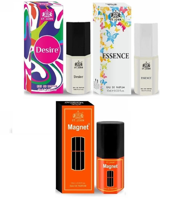 ST.JOHN Cobra Magnet,Desire & Essence Pocket Perfume For Men 10ml Each (30ml) - Pack of 3