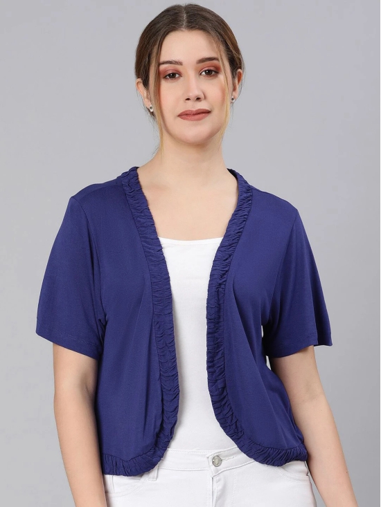 Oxolloxo Women Blue Shrug