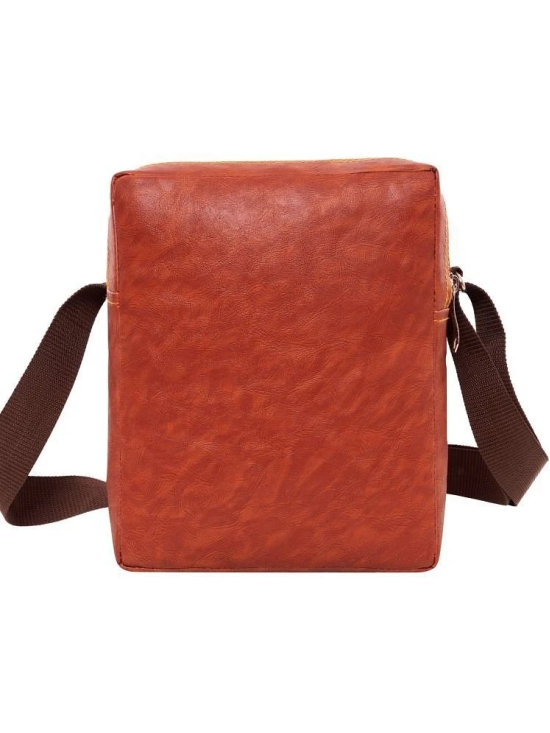 Raylan Brown Solid Messenger Bag - Brown