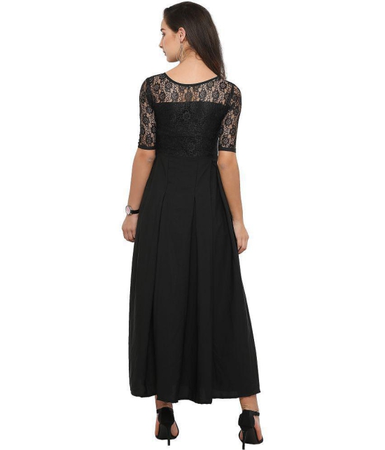 Sheetal associates - Black Crepe Women's Gown ( Pack of 1 ) - None